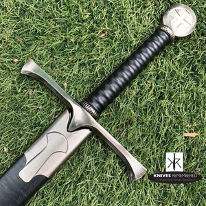 Monogram Sword, Custom Sword, Personalized Sword, Engraved Sword, Crusader (Cross) Medieval Knight Arming Sword with Scabbard