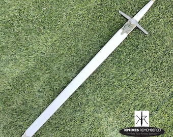 Monogram Sword, Custom Sword, Personalized Sword, Engraved Sword, Medieval Knight Warrior's White Sword with Scabbard