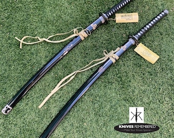 Monogram Sword, Custom Sword, Personalized Sword, Engraved Sword, Hattori Hanzo Kill Bill Demon, Bride Samurai Japanese Katana Sword w/ Scab