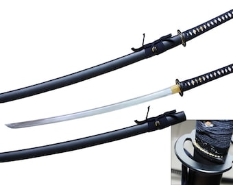 Monogram Custom Japanese Katana, Personalized Sword, Engraved Sword, Iaito Unsharpen Blade Training Katana Practice Samurai Sword for Iaido