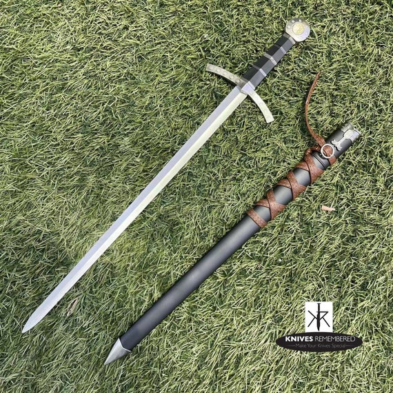 Monogram Sword, Custom Sword, Personalized Sword, Engraved Sword, 17" Medieval Crusader Knights Of Templar Short Sword With Sheath