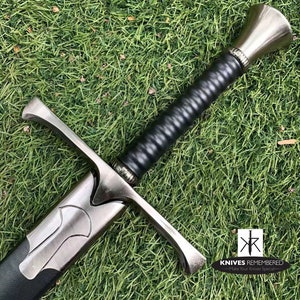 Monogram Sword, Custom Sword, Personalized Sword, Engraved Sword, Pommel T5 Medieval Knight Arming Sword with Scabbard