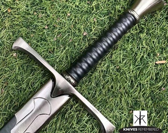 Espada con monograma, espada personalizada, espada grabada, espada de caballero medieval T5 con pomo y vaina.