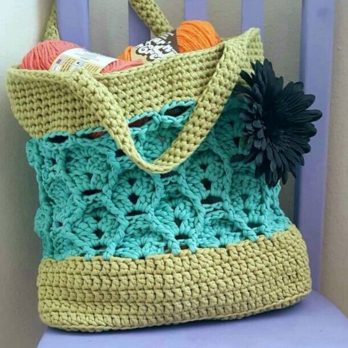 Daisy Fields Market Tote Crochet Pattern PDF FILE ONLY Etsy