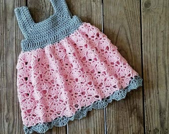 Falling Fans Dress Crochet Pattern *PDF FILE ONLY* Instant Download