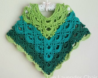 Gemstone Lace Poncho (Toddler/Chlid) The Lavender Chair *PDF DOWNLOAD ONLY* Instant Download