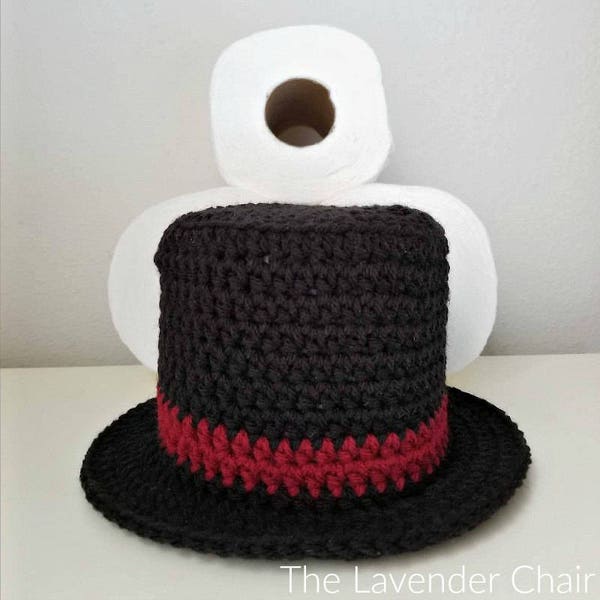 Snowman Top Hat Toilet Paper Roll Cover Crochet Pattern *PDF FILE ONLY* The Lavender Chair - Instant Download