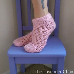 Lazy Daisy Socks Crochet Pattern - The Lavender Chair *PDF DOWNLOAD* Instant Download