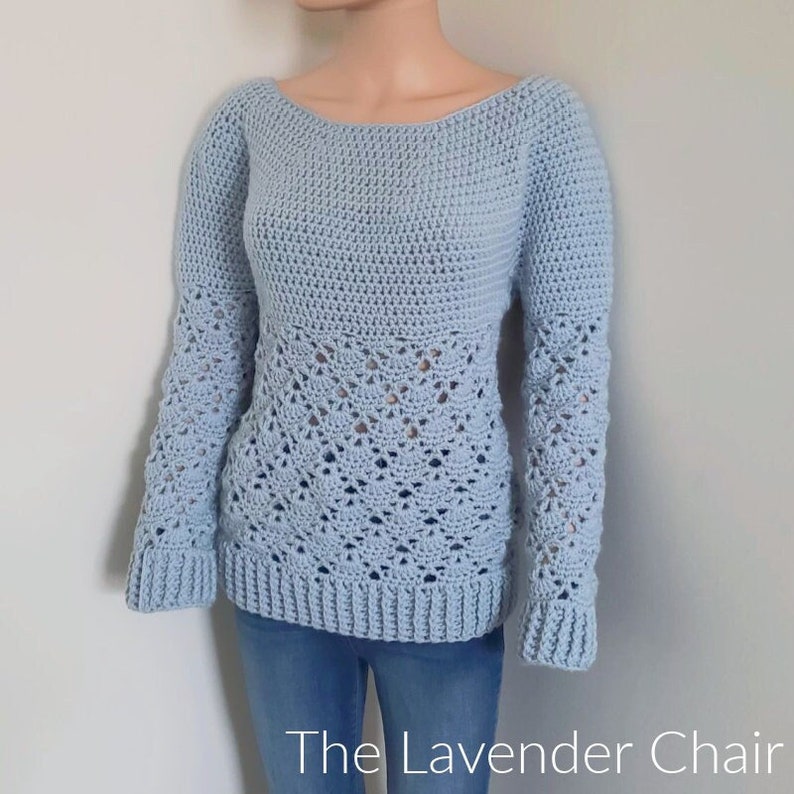 Vintage Sweater Crochet Pattern PDF FILE DOWNLOAD the Etsy