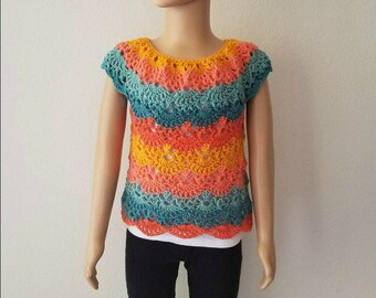 Lacy Shells Top Crochet Pattern *PDF FILE ONLY* Instant Download