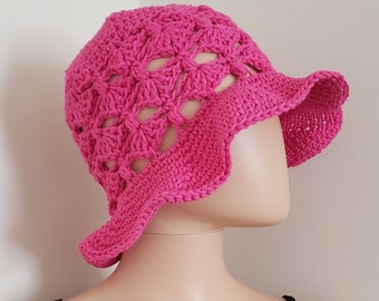 Francesca Sun Hat (Adult) Crochet Pattern *PDF FILE ONLY* The Lavender Chair - Instant Download