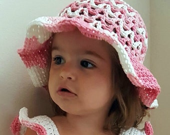 Valeries Summer Sun Hat Infant - Child Crochet Pattern *PDF DOWNLOAD ONLY* Instant Download - The Lavender Chair