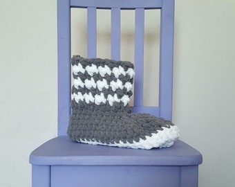 Houndstooth Slipper Boot Crochet Pattern *PDF FILE ONLY* The Lavender Chair - Instant Download