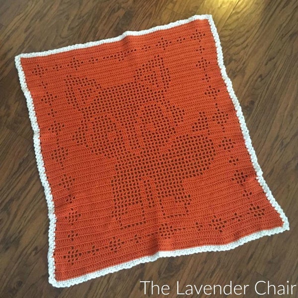 Filet Fox Blanket Crochet Pattern *PDF FILE ONLY* The Lavender Chair - Instant Download