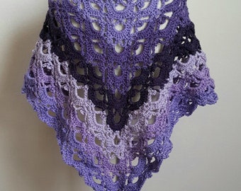 Mirrored Gemstone Lace Shawl Crochet Pattern *PDF FILE ONLY* The Lavender Chair - Instant Download