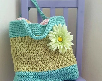 Brickwork Beach Bag Crochet Pattern *PDF FILE ONLY* The Lavender Chair - Instant Download