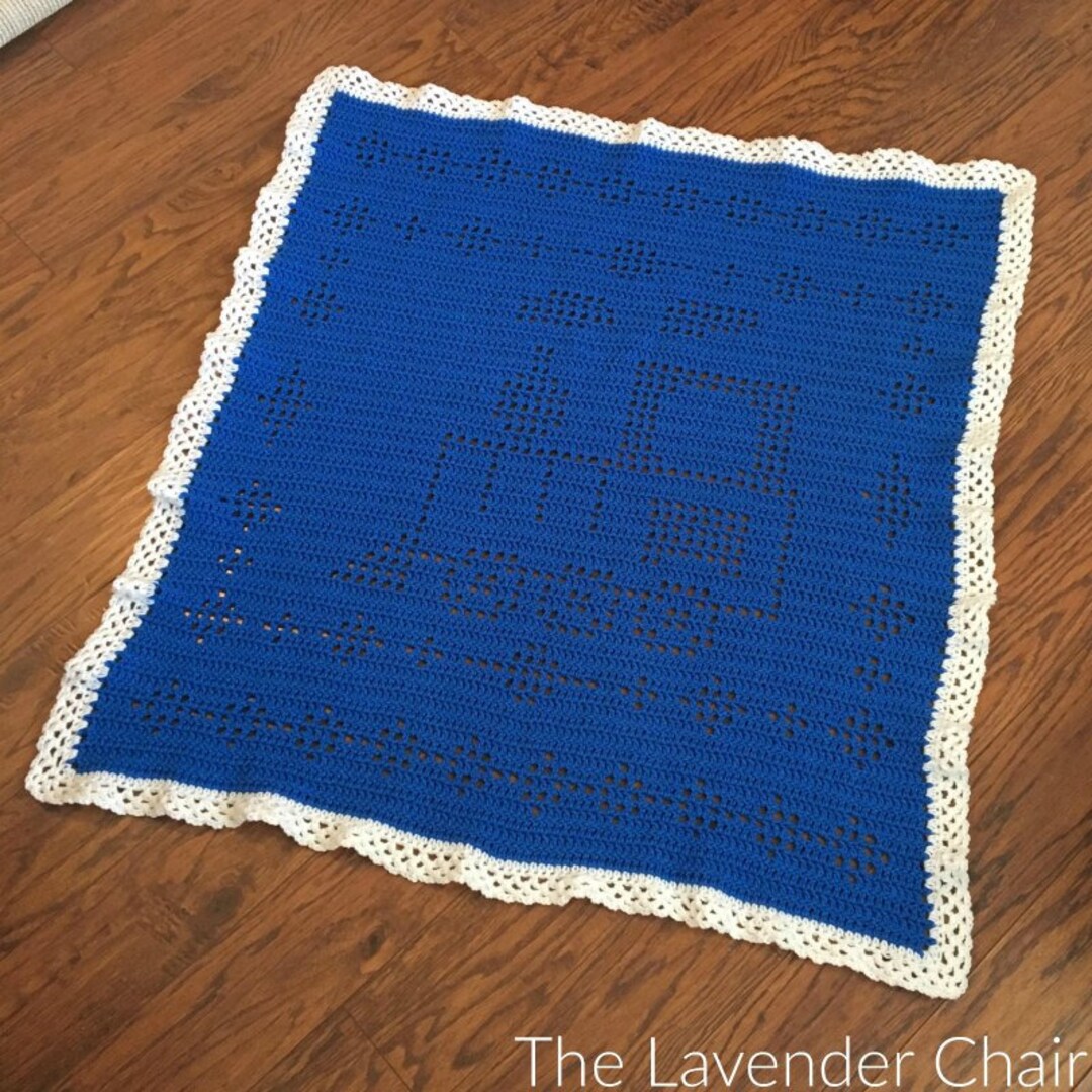 Filet Train Blanket Crochet Pattern PDF FILE ONLY the Lavender Chair Instant Download Etsy