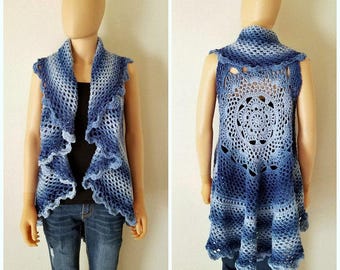 Midnight Star Mandala Vest Crochet Pattern *PDF FILE ONLY* Instant Download