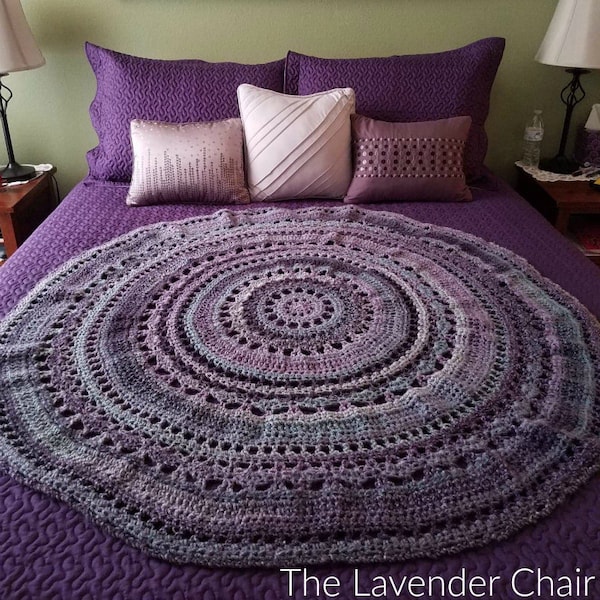 Wagon Wheel Circular Blanket Crochet Pattern *PDF FILE ONLY* The Lavender Chair - Instant Download