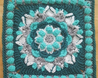 Cascading Dahlia Mandala Square Crochet Pattern *PDF FILE ONLY* The Lavender Chair - Instant Download