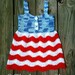 Red White and Blue Jean Dress Crochet Pattern *PDF FILE ONLY* Instant Download 