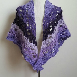 Mirrored Gemstone Lace Shawl Crochet Pattern PDF FILE ONLY the Lavender ...