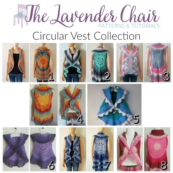 Circular Vest Collection *PDF FILES ONLY* Instant Download