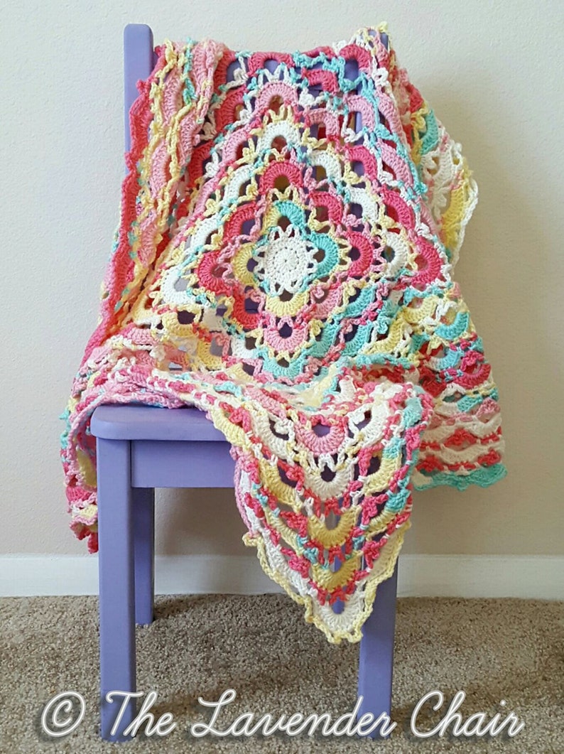 Gemstone Lace Blanket Crochet Pattern PDF FILE ONLY Instant Etsy