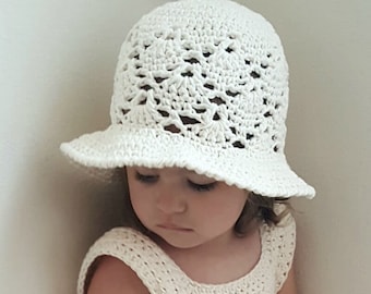 Vintage Sun Hat Crochet Pattern  *PDF FILE ONLY* The Lavender Chair - Instant Download