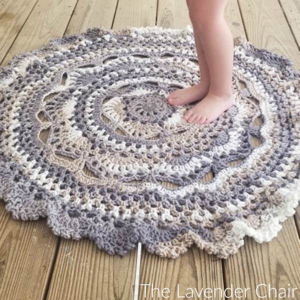 Motif de crochet de tapis de mandala d'étoile de minuit * TÉLÉCHARGEMENT PDF UNIQUEMENT * Téléchargement instantané