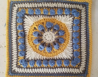 Tuscan Flower Square Crochet Pattern *PDF FILE ONLY* Instant Download
