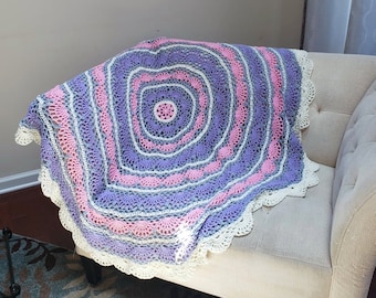 Melody Circular Blanket Crochet Pattern *PDF FILE ONLY* The Lavender Chair - Instant Download