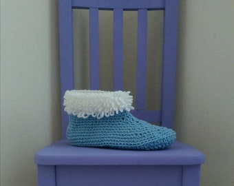 Loop Stitch Crochet Slipper Pattern *PDF FILE ONLY* The Lavender Chair - Instant Download