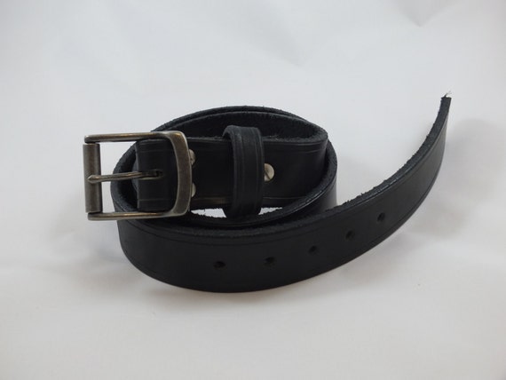 Black Belt With Removable Rectangular Buckle, 1.5
