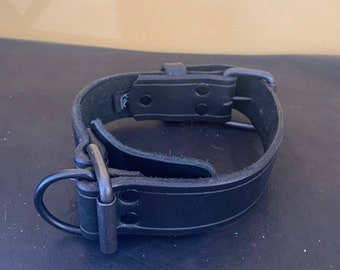 1-1/2" Leather choke collar