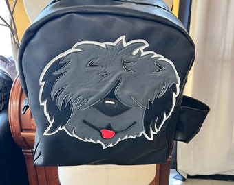 Leather puppy backpack