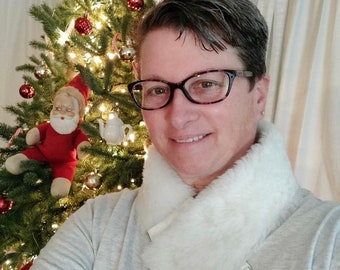 Leather scarf 3” wide made from various furs