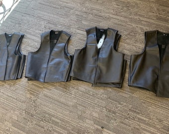 Leather bar vest