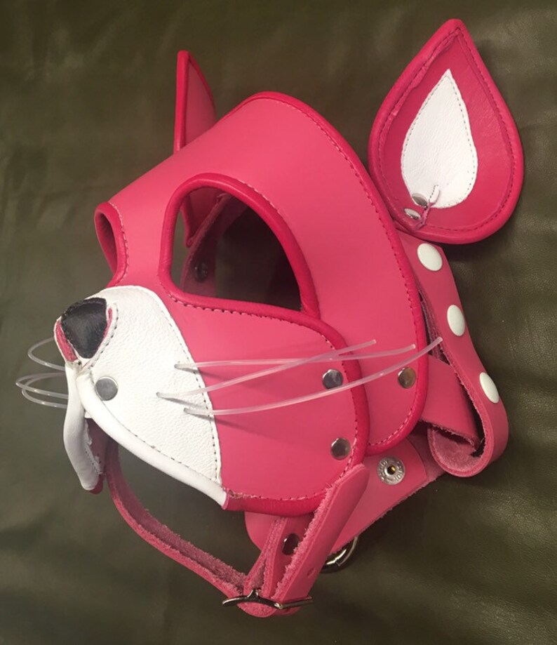 Leather kitty hood Etsy