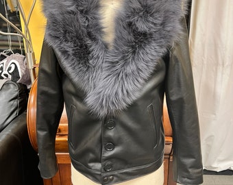 4 button leather Dress jacket