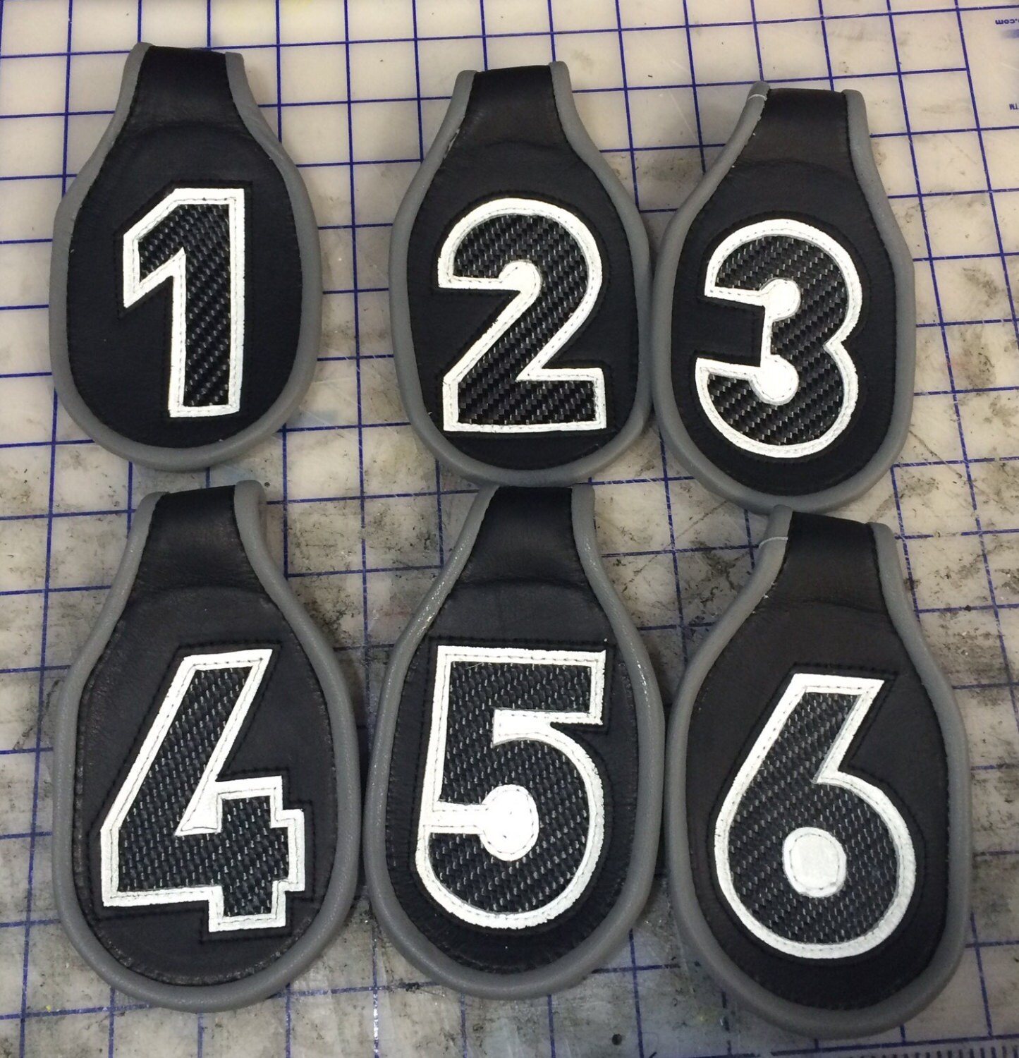 Leather Contestant Numbers double color Etsy
