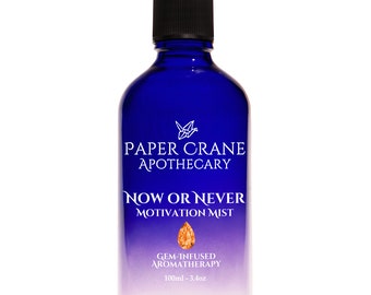 NOW OR NEVER - Motivation Mist - Gem-Infused Aromatherapy - Gem Elixir - Crystal Healing