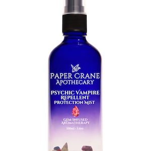 PSYCHIC VAMPIRE REPELLENT – Protection Mist - Gem-Infused Aromatherapy - Crystal Healing