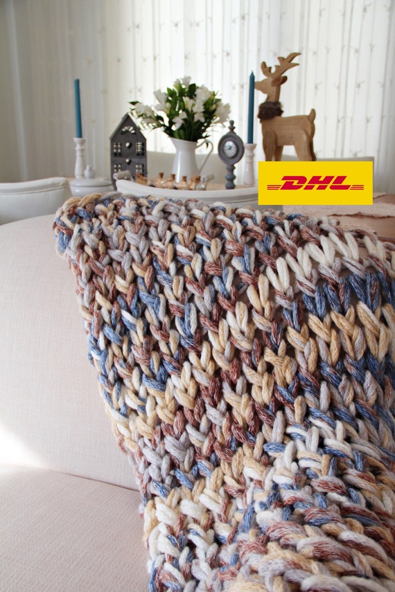 handmade knitted blanket