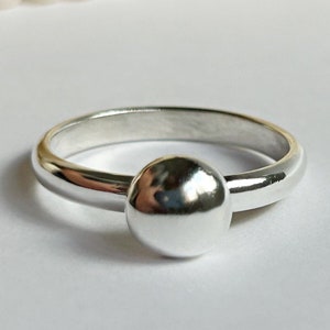 Silberring Frauen Boho, einfache Ringe Silber, Stapelring Silber, dünne Ringe für Frauen, Jubiläumsring für sie, lässige Ringe, alltägliche Ringe