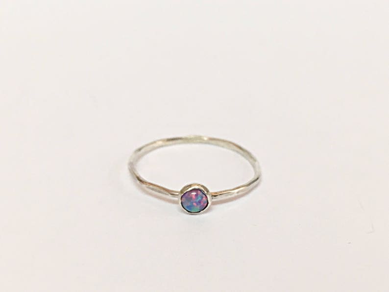 Stacking Rings Sterling Silver 14K Gold Rings For Women Opal Rings For Women Stack Ring Opal Ring October Birthstone Ring Thin Opal Ring