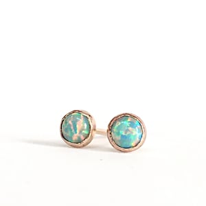 Stud Earrings Gold 14K, Opal Earrings Stud 14K, Earrings Studs Gold, Birthstone Earrings, Tiny Earring Studs, Gold Stud Earrings, Ear Studs