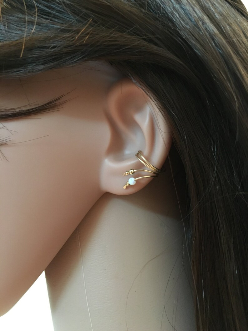 Ear Cuff Earring Gold Double Wrap Ear Cuff Ear Cuff Gold Etsy
