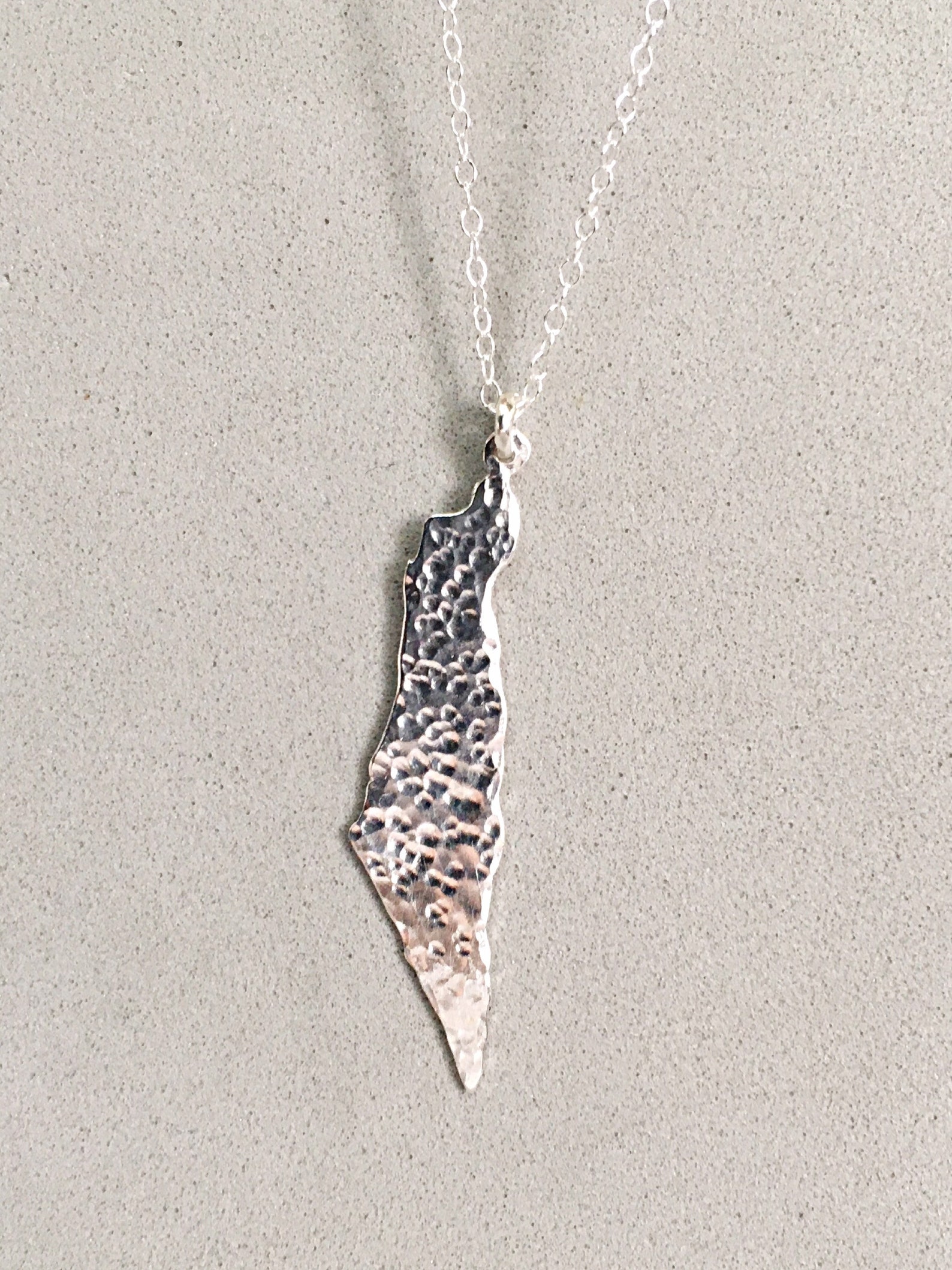 Israel Necklace Map Necklace Silver - Il A7lb 