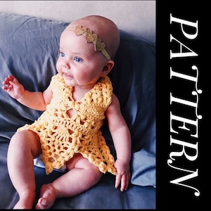 Baby Crochet Dress Pattern: Angelic Beauty Top, 6-12 Months (PDF Pattern)